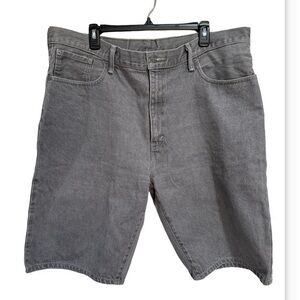 LEVIS 569 men's loose fit gray jeans shorts size 40